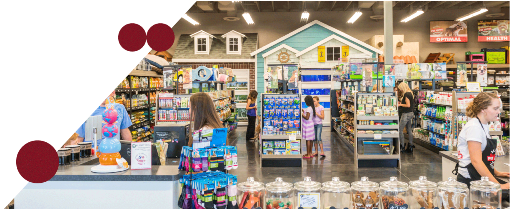 Inside a PET DEPOT retail store